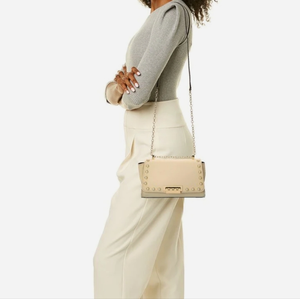 Zac Zac Posen Eartha small chain bag, light grey color ( dolphin) Nwt - Picture 11 of 12